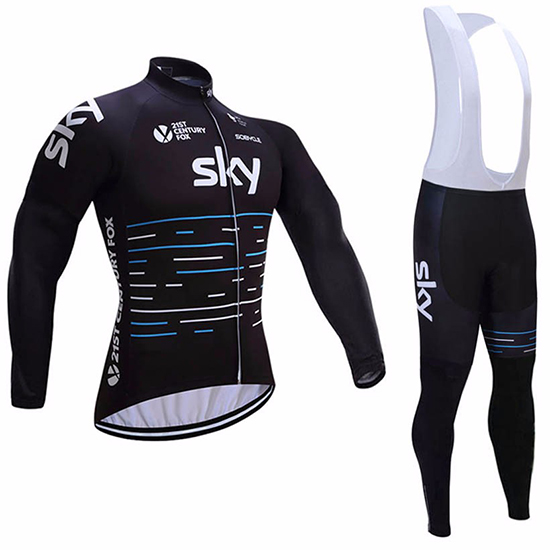 Abbigliamento Ciclismo Sky ML 2017 scuro nero